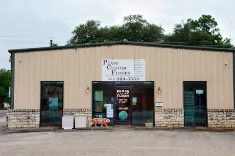 The Pease Custom Floors storefront on Cleveland Street